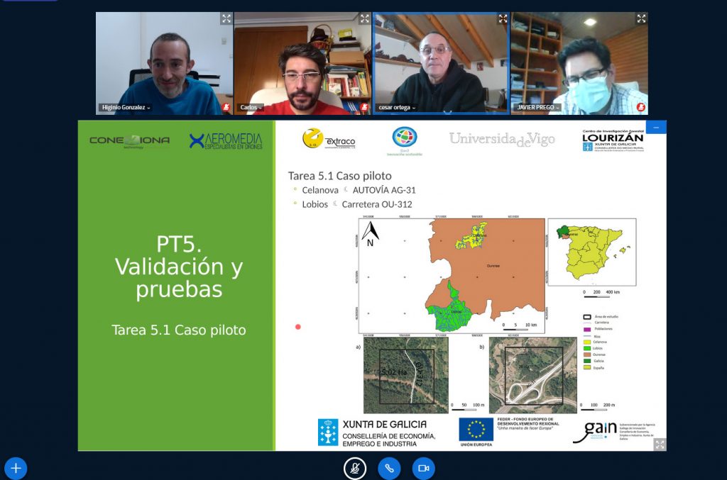 Imaxe da presentación este venres dos resultados do proxecto a través do Campus Remoto da UVigo