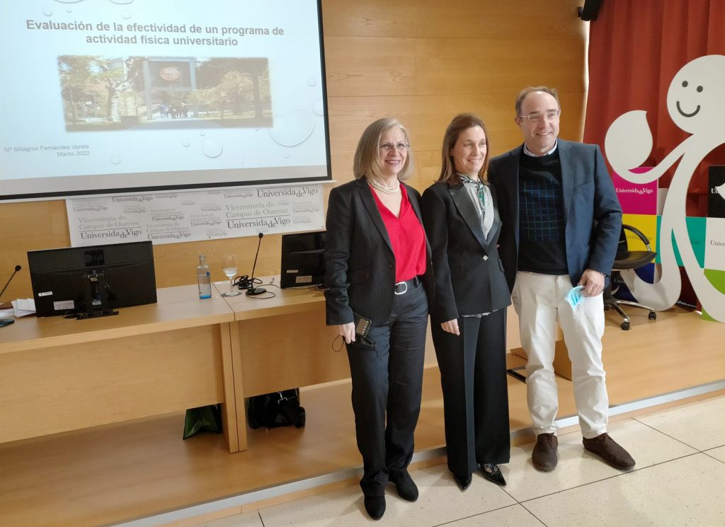 Mª Reyes Pérez, Mª Milagros Fernández e José María Faílde